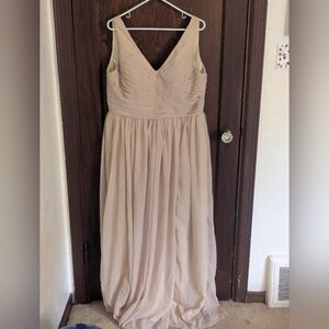 New With Tags Ryanth Beige Corset Back Maxi Dress Bridesmaid Formal Size 12